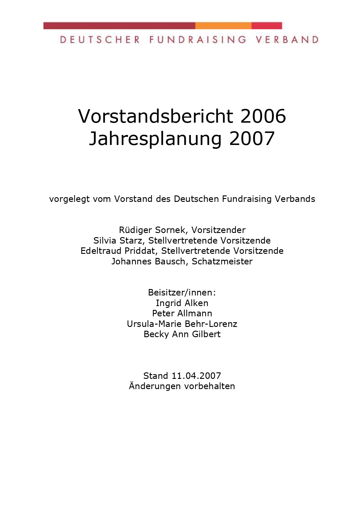 DFRV Jahresbericht 2006