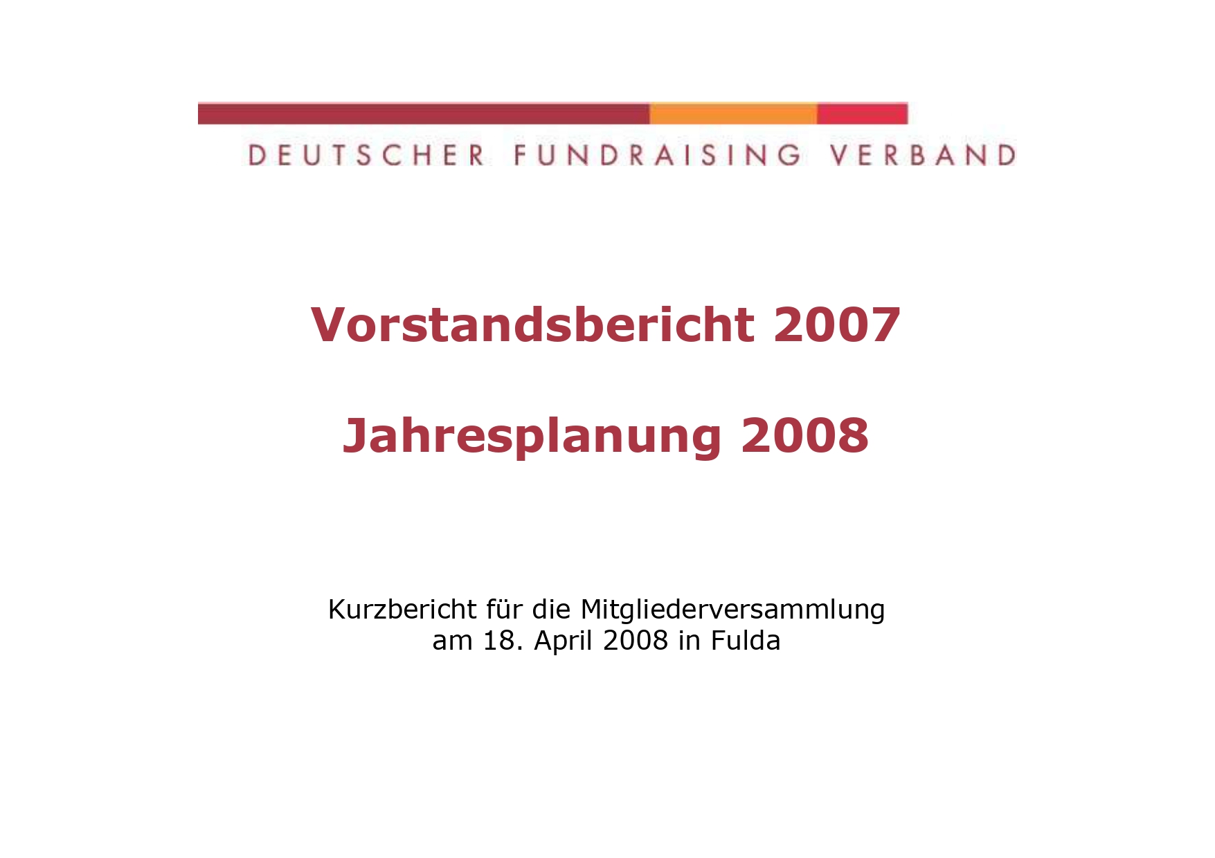 DFRV Jahresbericht 2007
